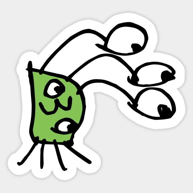 Alien by Kids Sticker by SpookyMeerkat